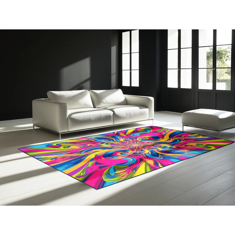 Cosmic Vortex Rug, Rectangle 6' x 9'