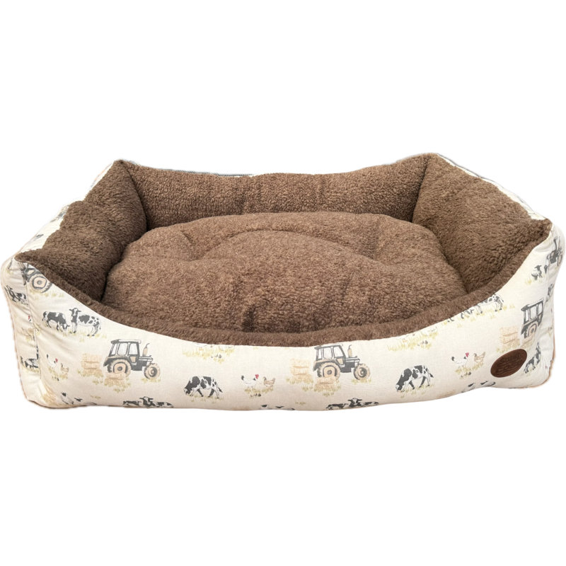 Orleans Animal Print Polyester Pet Bed, 13cm H x 43cm W x 33cm D