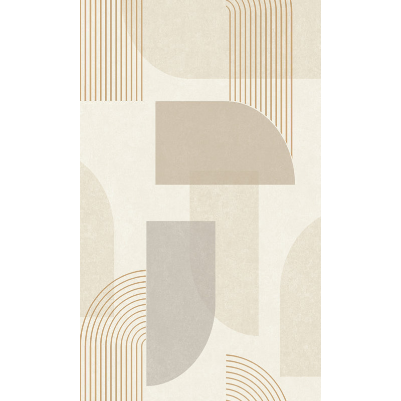 Hurlee Geometric Roll, Taupe