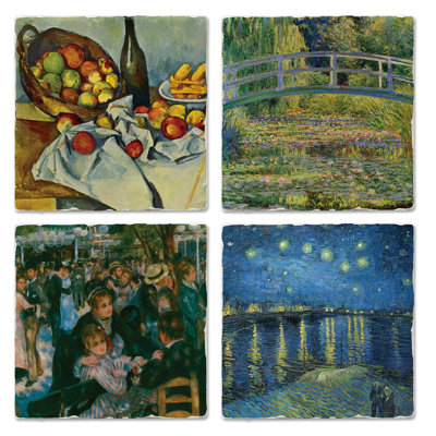 Paquet de 4 sous-verres Thirlystone Impressionist