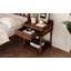 Table de chevet de style rétro avec tiroir et tablette ouverte pour chambre à coucher, table de chevet avec pieds tournés et poignée en métal-316322312