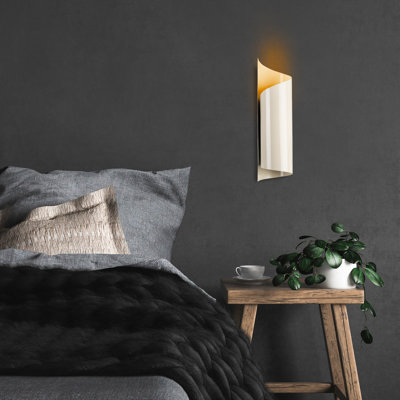 Elegant Wall Lamp, Cream Colour, 13.8 x 6.3 Inches | Durable Iron Body, Height: 13.8 Inches | E27 Socket, Max 40W | IP20 Rated | Perfect for Living Room, Bedroom, & Hallway Decor, Stylish & Functional Design