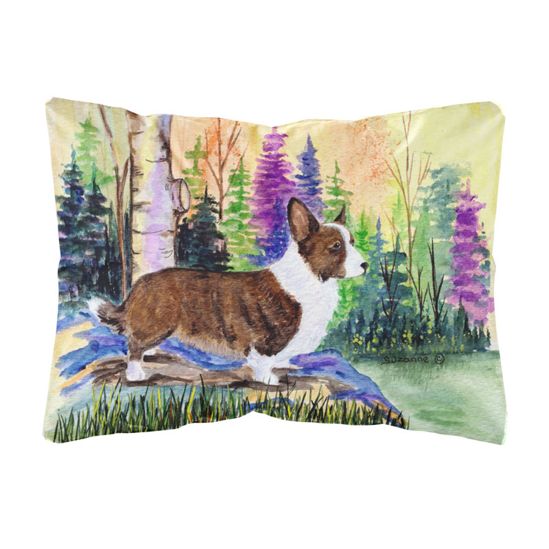 Coussin décoratif intérieur/extérieur corgi
