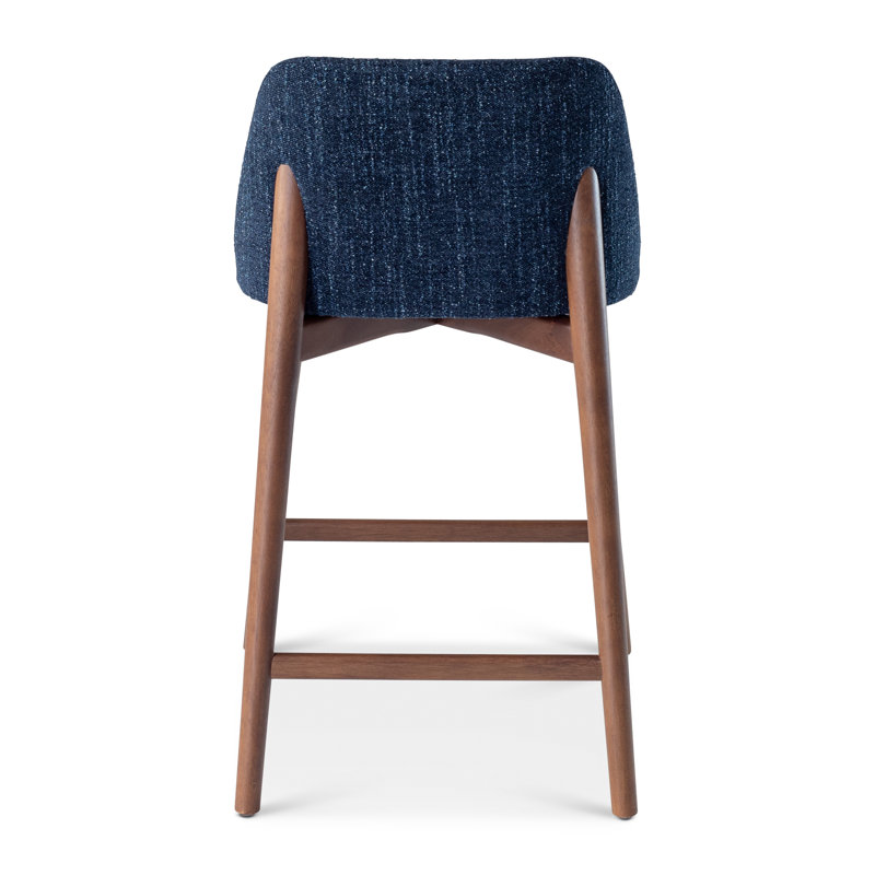 Tonia Bar/Counter Stool - Texan Burnish Guardian Seat - Domasco Frame, Counter Stool (25.5" Seat Height), Blue Mix/Nogal
