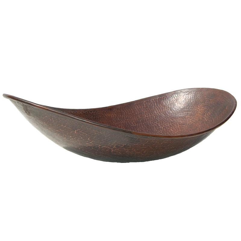 Eden Bath 12'' Antique Dark Copper Metal Oval Bathroom Sink