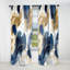 Motif abstrait avec textures bleues et dorées II - Rideau à collages - Velours obscurcissant - 1 panneau-107826429
