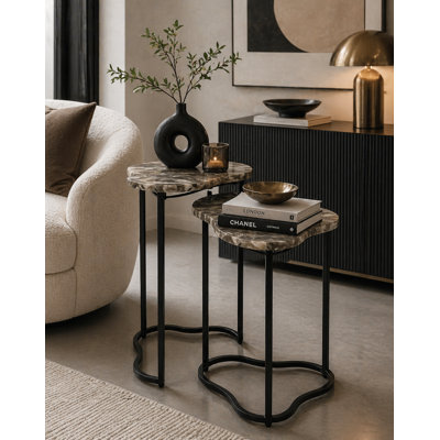 Ensemble de 2 tables gigognes Parker Agate