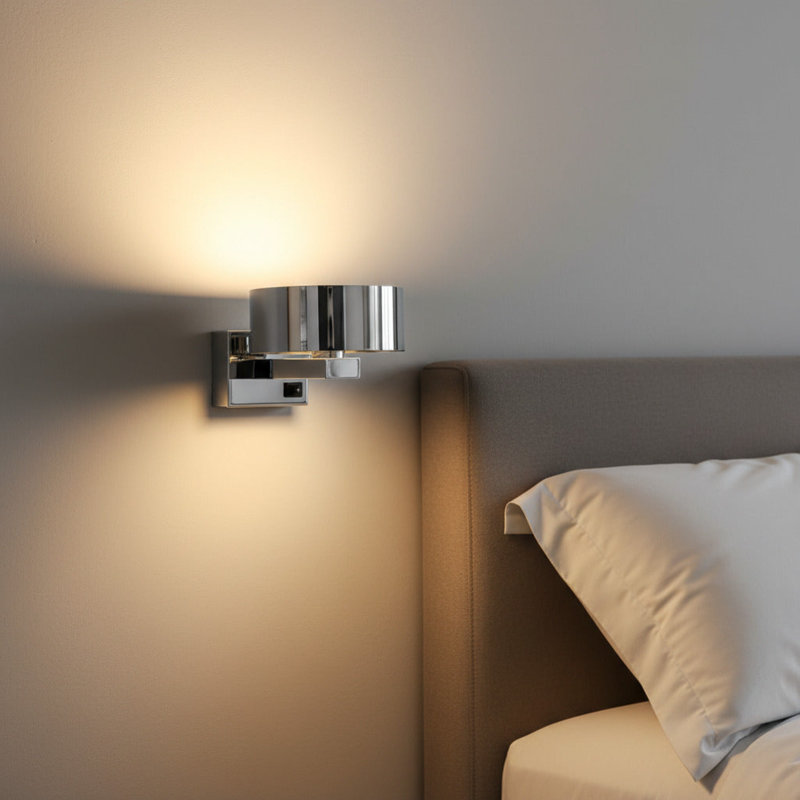 UltraBeam Chrome Interior LED Wall Light With Switch 6 Watt 3000k Warm White 
