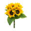Bouquet de tournesols artificiels 13 po avec 10 tiges