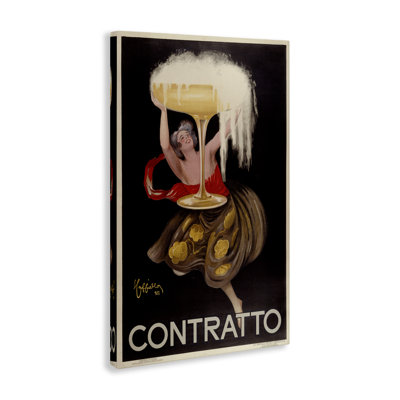 Art antique sur toile, femme antique et champagne, design par Marcus Jules