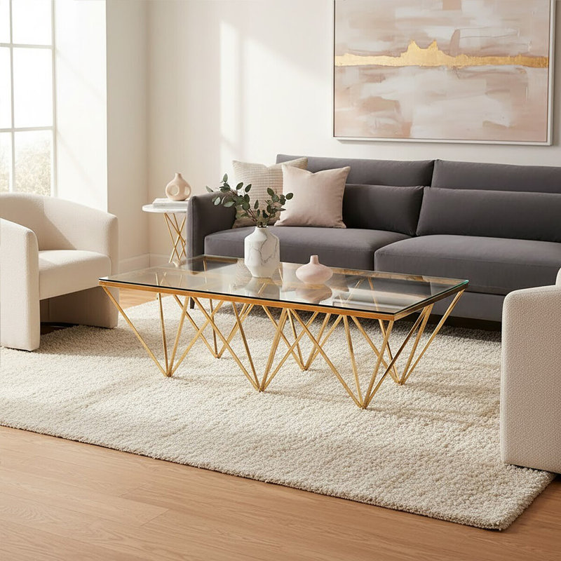 Redd 120cm Glass Top Console Table