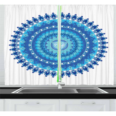 Geometric Tailored Kitchen Curtain