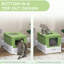 Litière pour chat avec fonction de contrôle des odeurs, jaunâtre, offre un espace confortable pour les grands contenants pour chats, minimise les émissions, le tiroir et