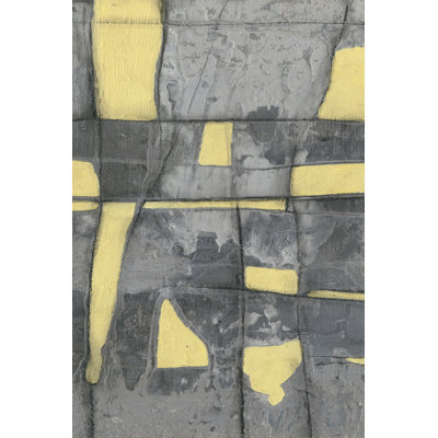 Lemon On Grey II by Jennifer Goldberger - Wrapped Canvas Painting