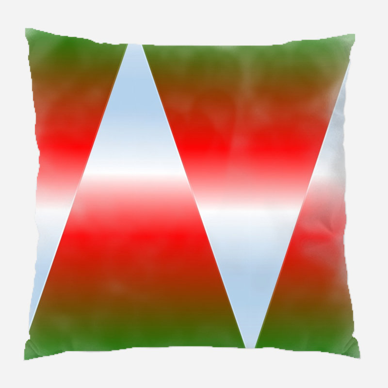 Christmas Geometric Microsuede Reversible Throw Pillow
