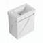 Meuble-lavabo mural luxueux avec lavabo en céramique et armoire de rangement spacieuse