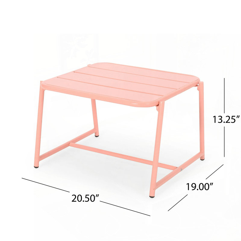 Ensemble charmant de table et chaises de patio pour une détente ultime, Corail