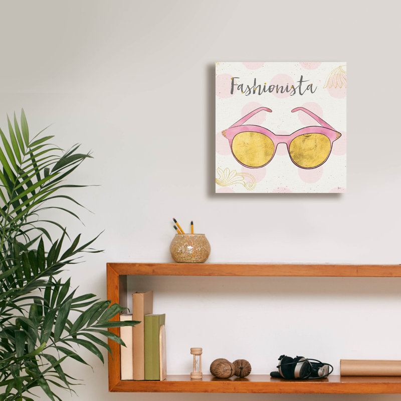 «Fashion Blooms IV Pink» par Jess Aiken, art mural sur toile, H 12 po x l 12 po x P 0,75 po