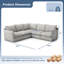 Canapé modulaire en V à 5 places pour salon modulaire résistant à l'eau-612988263
