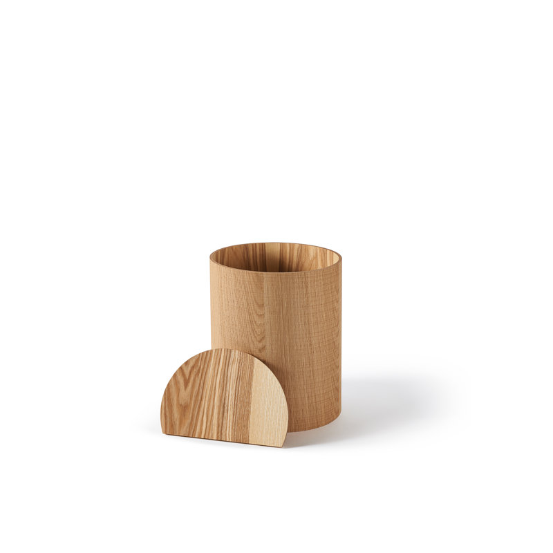 Wood Laundry Hamper, 30cm H x 25cm W x 25cm D, Oak