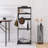 Accent Portable Garment Rack,Clothes Valet Stand With Storage Organizer, Finish