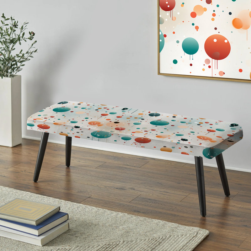 Banc rembourré à pois noir Polka Dot, Pois cosmiques