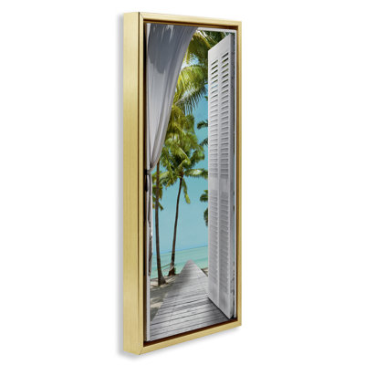 "Tropical Beach Villa View", art mural encadré sur toile flottante par Reinders