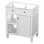 Base de meuble-lavabo simple en blanc seulement