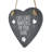 Helmer Cats Leave Pawprints Heart Slate Decorative Object