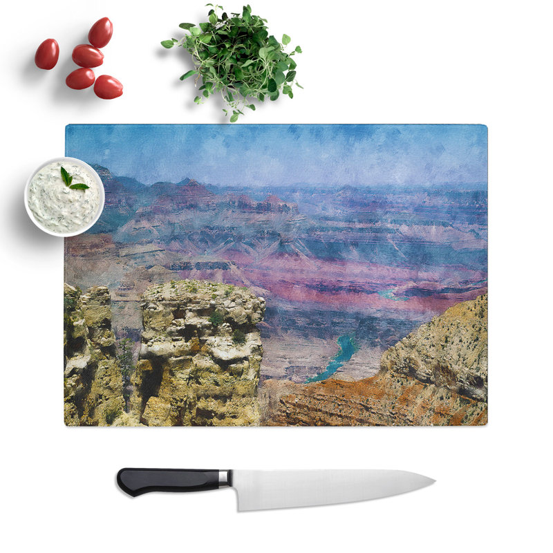 Grand Canyon River View Chopping Board, 0.4cm H x 20cm W x 28.5cm L