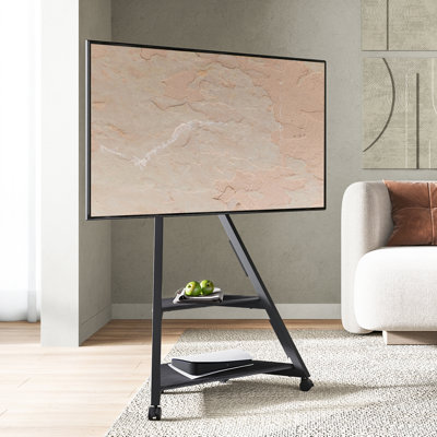 Carshalt Design Mobile Floor TV Stand For 32 43 50 55 65 Inch TV by Ebern Designs