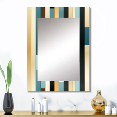 «Cellestine» bleu et beige rayé motif harmonie