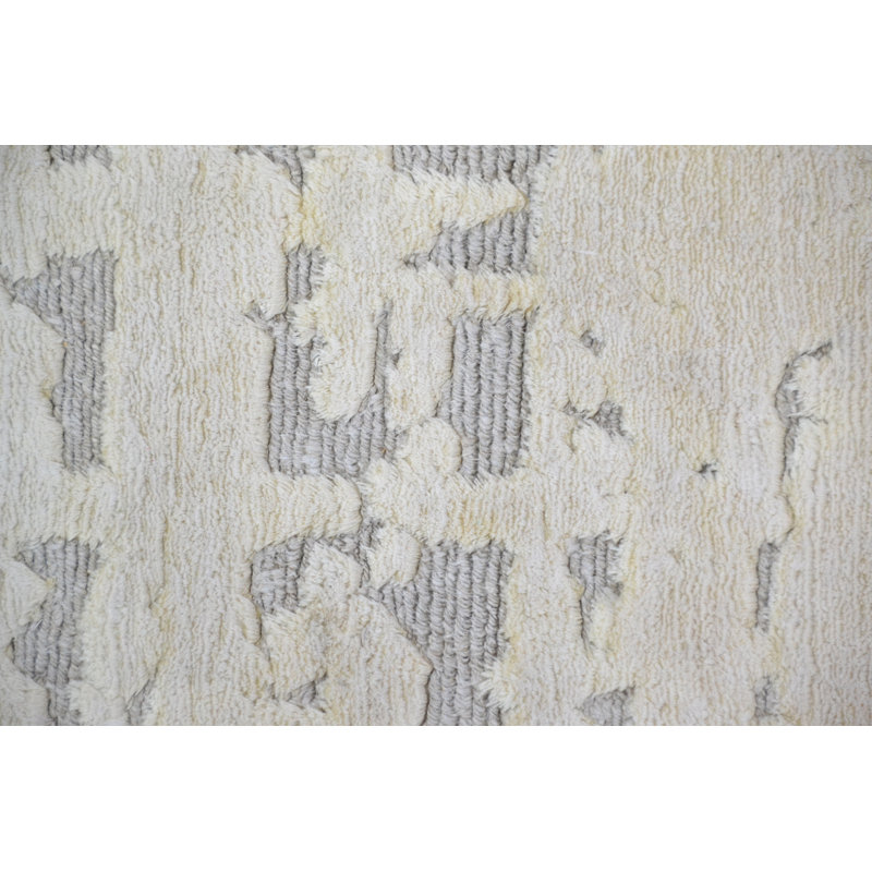 Handmade Linen and Silk Area Rug, Rectangle 8' x 10'
