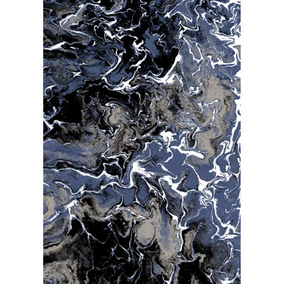 Galaxy Series Abrstract Black/Gray/Ivory/Beige Area Rug