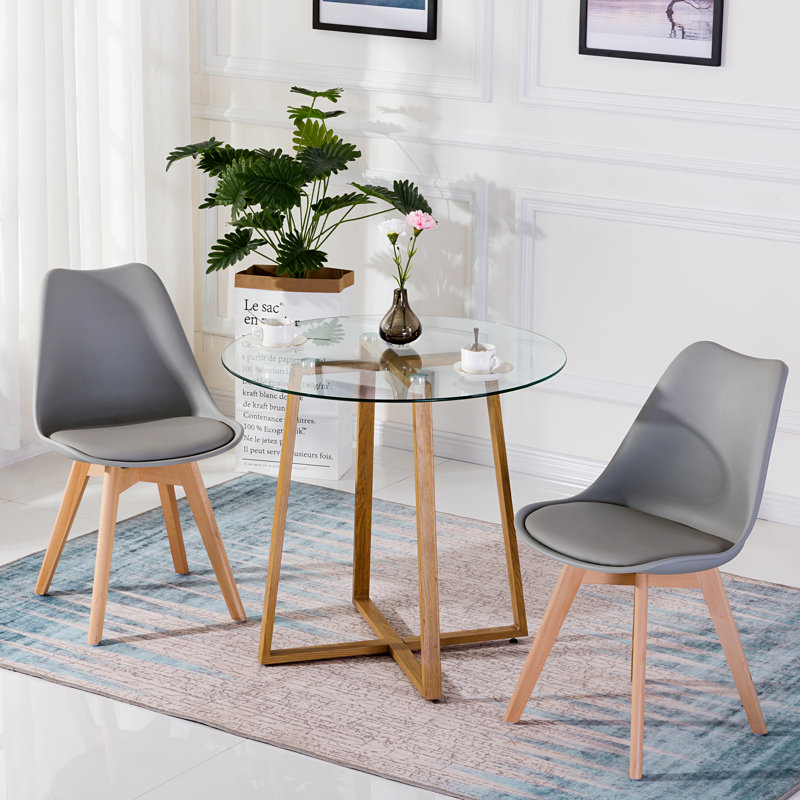 Nero 4 - Person Dining Set, Brown, Grey