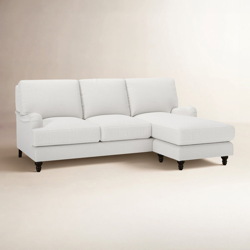 Canapé rembourré avec méridienne réversible Walters, Beige Macarena