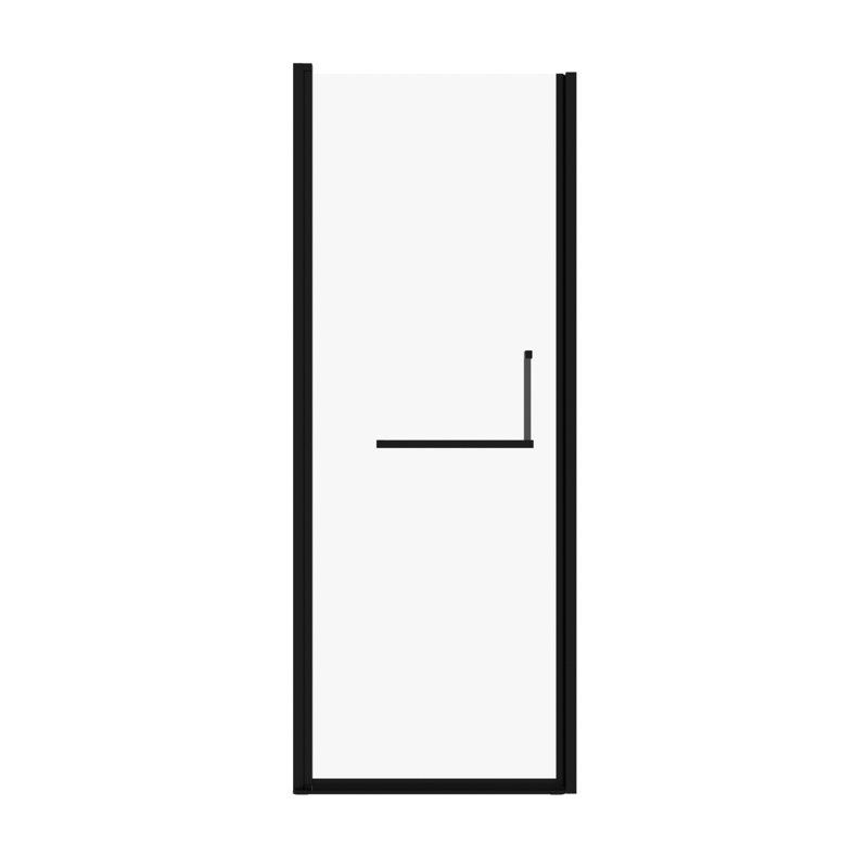 Semi-frameless Pivot Shower Door Matte Black