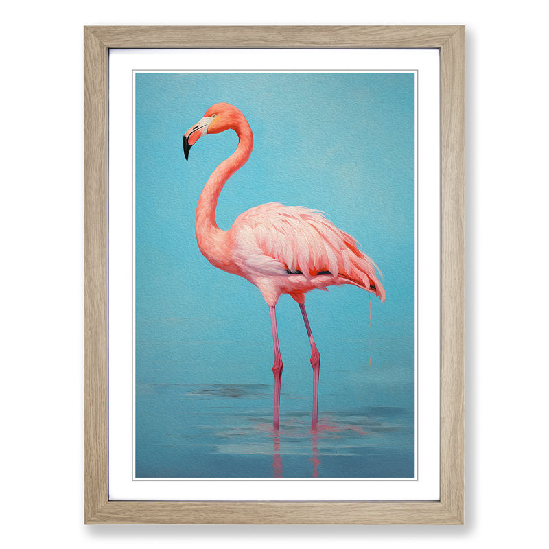 Single Picture Frame Print on Wood, 34cm H x 25cm W, Oak Framed