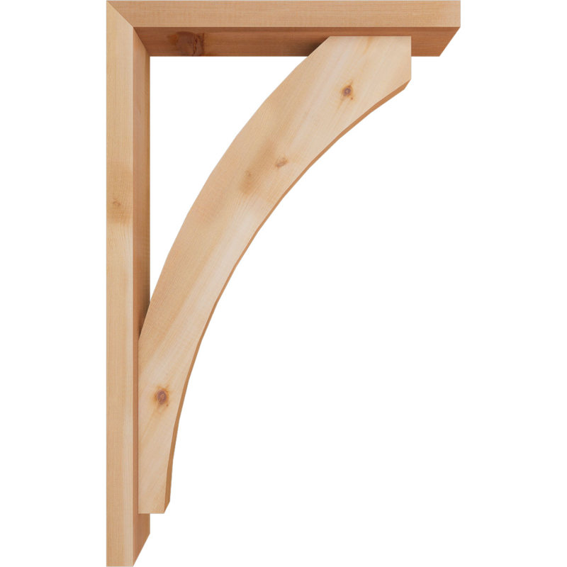Support de bloc Thorton avec entretoise décalée, 32 x 20, Cèdre rouge occidental de l 3 1/2 po (lisse)