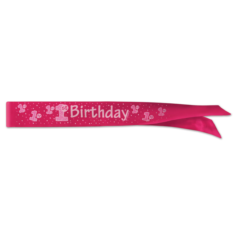 «1st» Birthday Satin Sash, Mauve