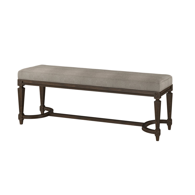 Banc de rangement Grant, Espresso, Synergy avoine (tissu performance) 1142-01