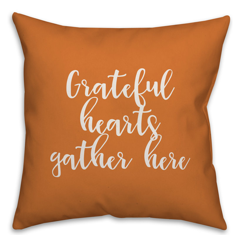 Reversible Throw Pillow, Orange, Pillow Cover