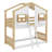 Twin-Over-Twin House-Themed Bunk Bed With Roof, Window, Door, Safety Guardrails-750213071