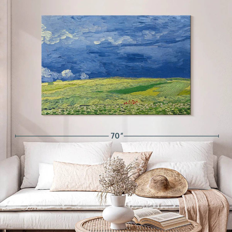 Wheatfields Under Thunderclouds, H 34 po x l 51 po
