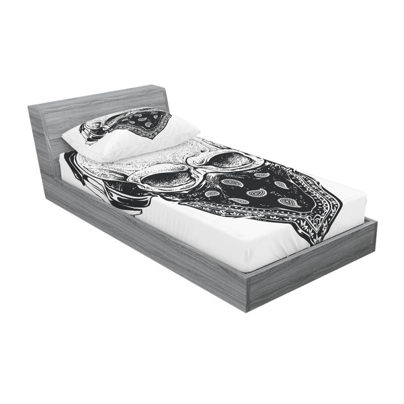 Ensemble de draps Gothic, Ensemble de draps pour lit simple avec drap-housse