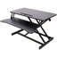 Bureau pour ordinateur portable à hauteur ajustable, station de travail assis-debout réglable avec plateau pour clavier, noir-125903154