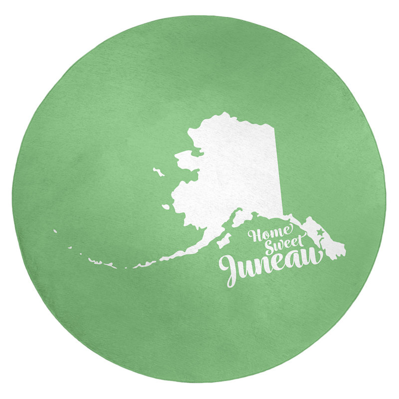 Tapis en poly-chenille juneau alaska, Rond 5 pi