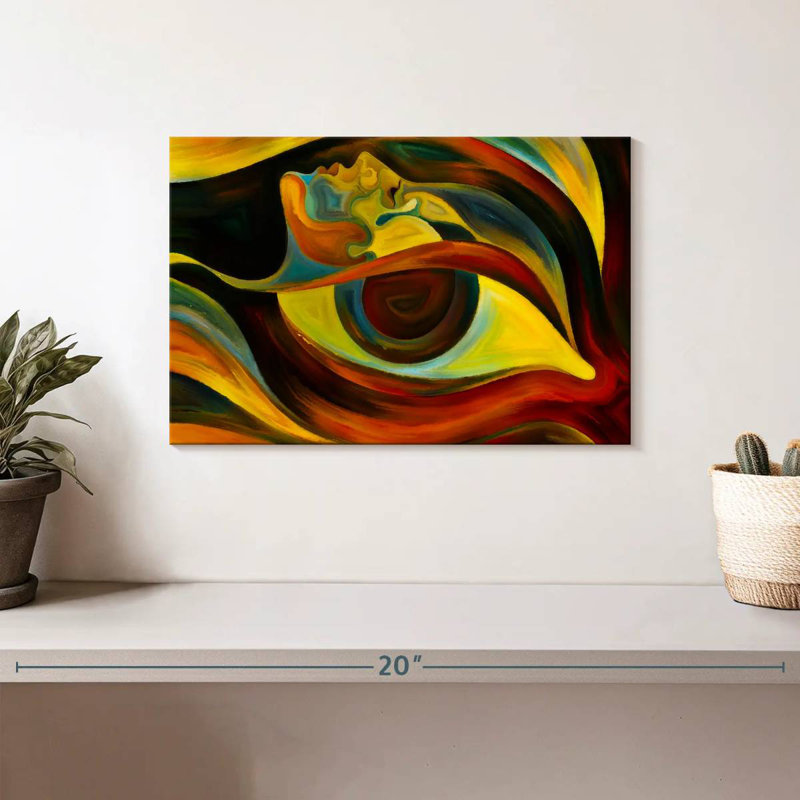 Alcaraz Human Faces Abstract, 8" H x 12" W