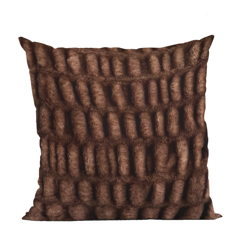 Plush Pelt Animal Print Reversible Throw Pillow, 26" x 26"