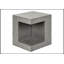 Table d'appoint polyvalente grise pour une utilisation intérieure ou extérieure, comme table de chevet ou de bout dans les maisons modernes-716537376